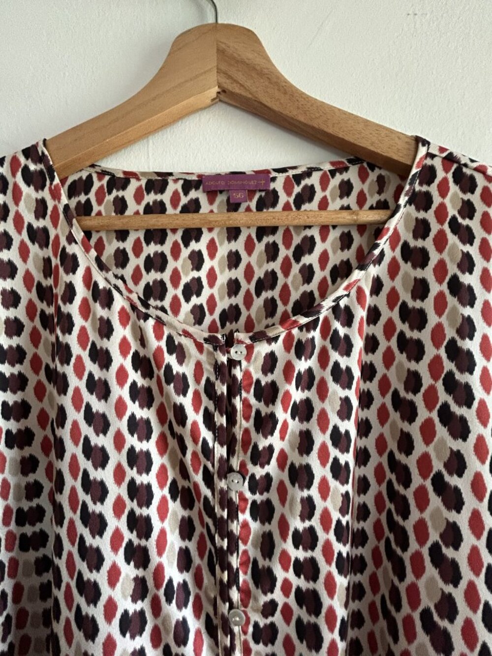 Adolfo Dominguez Senora Plus Size Silk Shirt Dress 22W (SP 56)